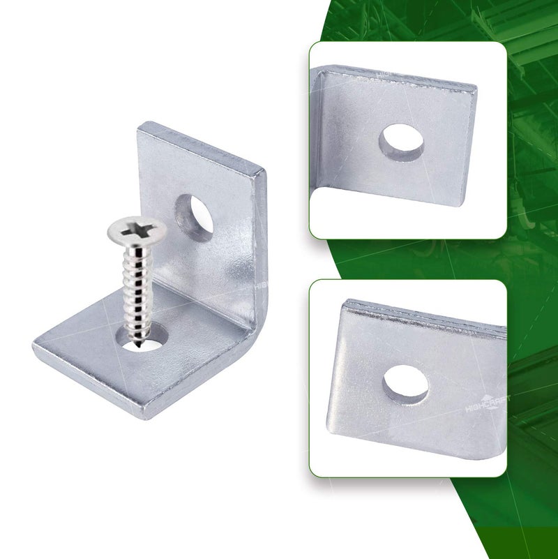 Highcraft DBC-H12-10 Heavy Duty Shelf Brackets; L Corner Brace for 1/2 in. Diameter Bolt or Threaded Rod; Max Load 400 lbs; Malleable Iron; 10 Pack - Image 2